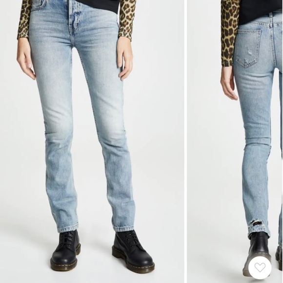 Current Elliott new nwt The Stove Pipe mid rise straight leg $252 size 31 - Picture 2 of 16